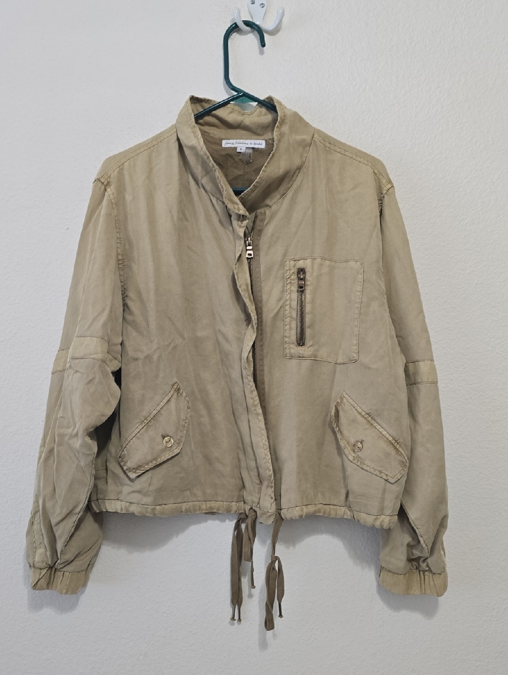 Young Fabulous & Broke Light Tan Utility Jacket L